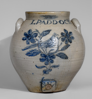 Exquisite Large-Sized TYLER & DILLON / ALBANY, NY Stoneware Presentation Water Cooler for Loveland Paddock