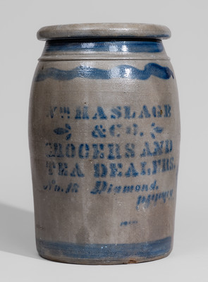 Pittsburgh, Pennsylvania Advertising Stoneware Jar, c1875
