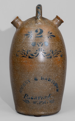 Very Rare RICHEY & HAMILTON / PALATINE / W. VA Stoneware Harvest Jug
