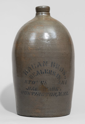 Huntington, WV Advertising Stoneware Jug, Western PA origin