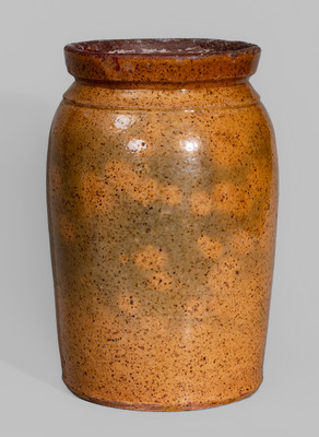Redware Jar, Galena, Illinois origin, second half 19th century