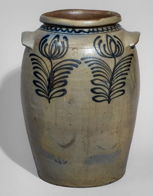 Fine Three-Gallon B.C. MILBURN / ALEXA (Alexandria, VA) Stoneware Jar, c1850