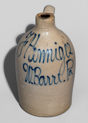 Wilkes-Barre, PA Advertising Jug, attrib. James Ryan, Pittston, PA