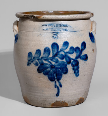 Three-Gallon COWDEN & WILCOX / HARRISBURG, PA Stoneware Jar