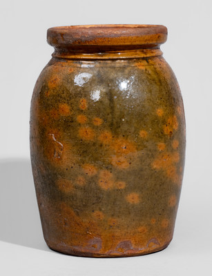 Redware Jar, Galena, IL origin, second half 19th century