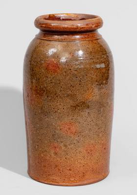 Gelena Redware Jar, Illinois origin, second half 19th century