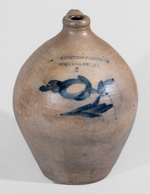 HUMISTON & WARNER / SOUTH-AMBOY, New Jersey Stoneware Jug, c1830
