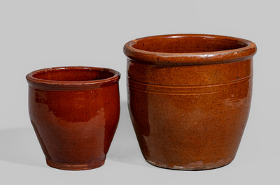 Two Pennsylvania Redware Jars, 19th century