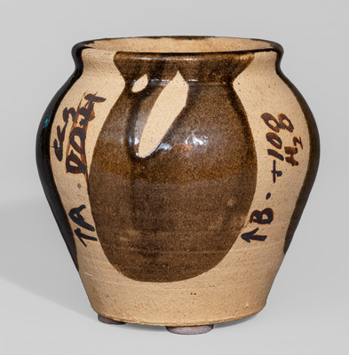 Very Rare Stephen Ferrell, Edgefield, SC Stoneware Test Jar, Inscribed 