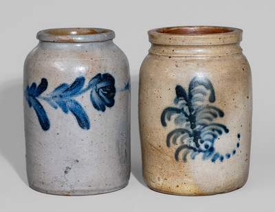 Two Half-Gallon American Stoneware Jars, 19th century