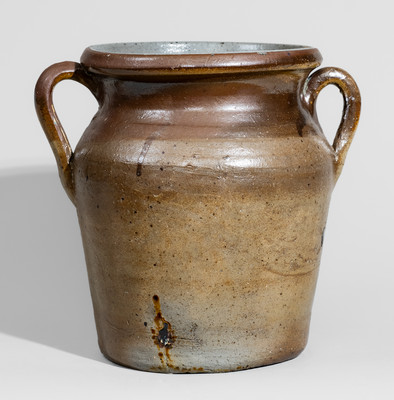 Middle Tennessee Open-Handled Stoneware Jar w/ Iron Decoration