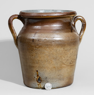 Middle Tennessee Open-Handled Stoneware Jar w/ Iron Decoration