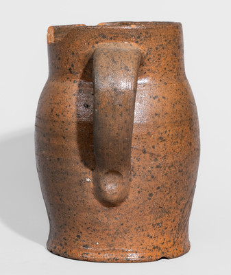 Extremely Rare Stoneware Pitcher w/ Incised Figural Decoration, Inscribed "WW," possibly Wm. Weaver, Knoxville, TN