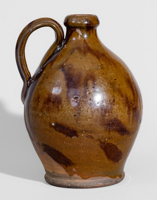 Rare Manganese-Decorated Redware Jug, probably Tennessee, possibly Benjamin Wine