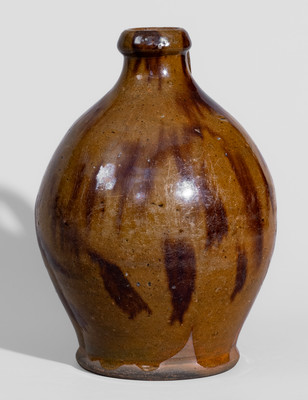 Rare Manganese-Decorated Redware Jug, probably Tennessee, possibly Benjamin Wine