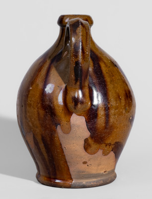 Rare Manganese-Decorated Redware Jug, probably Tennessee, possibly Benjamin Wine