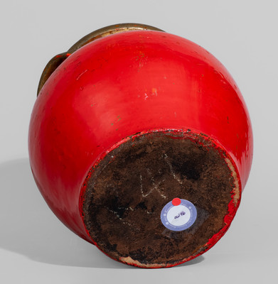 Small-Sized Painted Tennessee Redware Jar, possibly Carter County