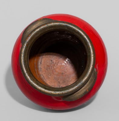 Small-Sized Painted Tennessee Redware Jar, possibly Carter County