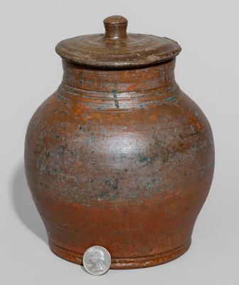 Attrib. Samuel Smith Pottery, Knox County, TN Salt-Glazed Stoneware Jar, c1820-30