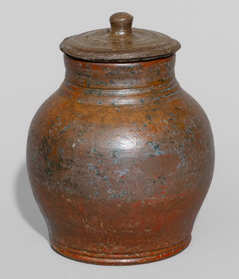 Attrib. Samuel Smith Pottery, Knox County, TN Salt-Glazed Stoneware Jar, c1820-30
