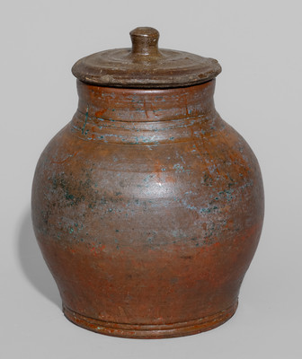 Attrib. Samuel Smith Pottery, Knox County, TN Salt-Glazed Stoneware Jar, c1820-30