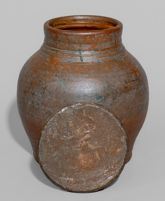 Attrib. Samuel Smith Pottery, Knox County, TN Salt-Glazed Stoneware Jar, c1820-30