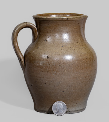Small-Sized Salt-Glazed Stoneware Pitcher, attrib. Greene County, Tennessee