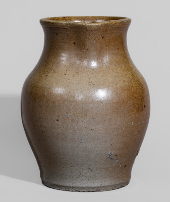 Small-Sized Salt-Glazed Stoneware Pitcher, attrib. Greene County, Tennessee