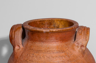 Attrib. Cain Pottery, Sullivan County, TN Redware Jar, c1850-80