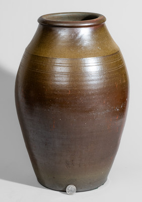 Rare Iron-Decorated Stoneware Jar, Stamped "JS," probably Jeff Spears, Middle Tennessee