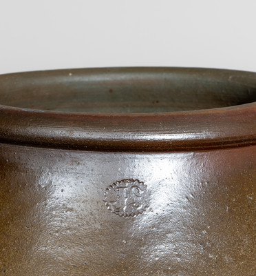 Rare Iron-Decorated Stoneware Jar, Stamped "JS," probably Jeff Spears, Middle Tennessee