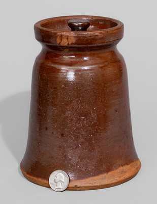 Scarce Wythe County, Virginia Redware Lidded Jar