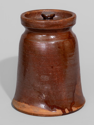 Scarce Wythe County, Virginia Redware Lidded Jar