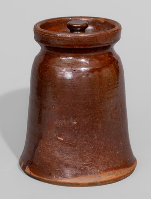 Scarce Wythe County, Virginia Redware Lidded Jar
