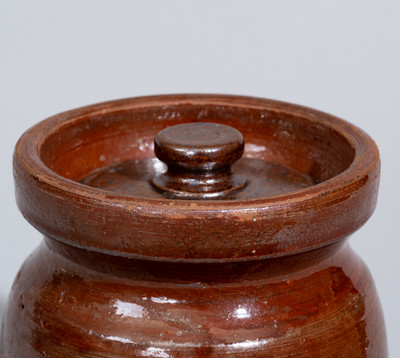 Scarce Wythe County, Virginia Redware Lidded Jar