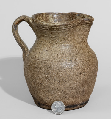 Alkaline-Glazed Stoneware Pitcher, NC or Southwestern VA, second half 19th century