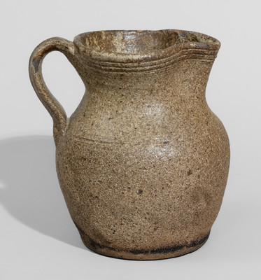 Alkaline-Glazed Stoneware Pitcher, NC or Southwestern VA, second half 19th century