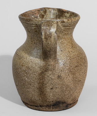 Alkaline-Glazed Stoneware Pitcher, NC or Southwestern VA, second half 19th century