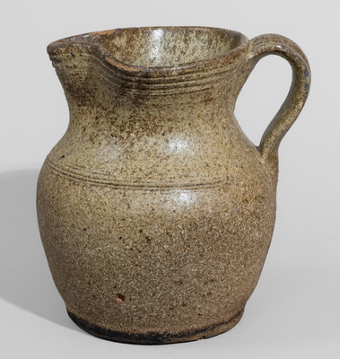 Alkaline-Glazed Stoneware Pitcher, NC or Southwestern VA, second half 19th century