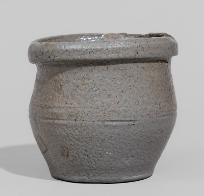 Diminutive Rockingham County, VA Salt-Glazed Stoneware Jar, c1850