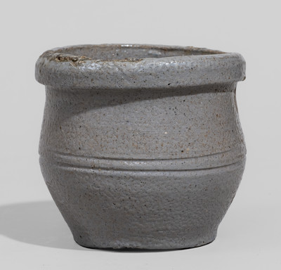 Diminutive Rockingham County, VA Salt-Glazed Stoneware Jar, c1850