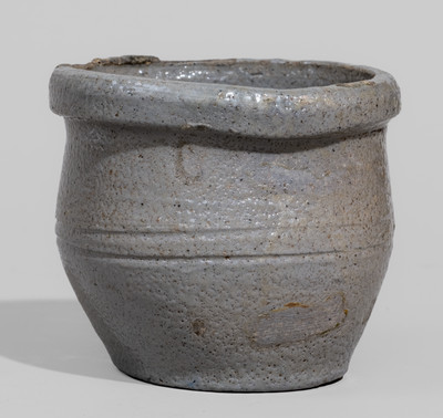 Diminutive Rockingham County, VA Salt-Glazed Stoneware Jar, c1850