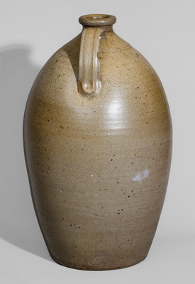 Rare Stoneware Jug, Stamped "H.B," Hiram Brown, Putnam County, TN, mid 19th century