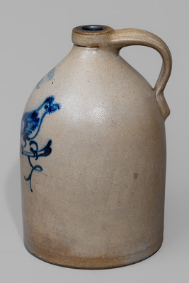 J. & E. NORTON / BENNINGTON VT Stoneware Bird Jug, c1855