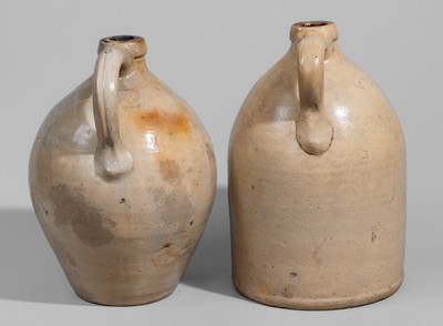 Two Norton Family, Bennington, VT Stoneware Jugs, 19th century