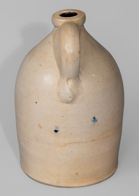 J. & E. NORTON / BENNINGTON VT Stoneware Jug w/ Cobalt Floral Decoration