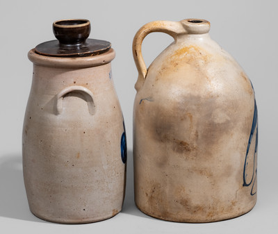 Two Pieces of F. B. NORTON & CO / WORCESTER MASS Stoneware, c1858-77