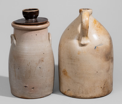 Two Pieces of F. B. NORTON & CO / WORCESTER MASS Stoneware, c1858-77