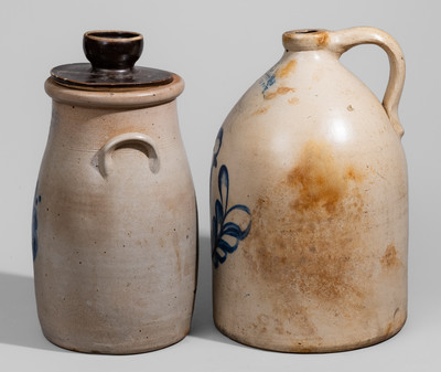 Two Pieces of F. B. NORTON & CO / WORCESTER MASS Stoneware, c1858-77