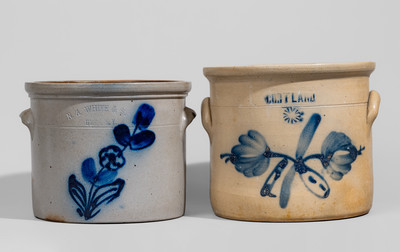 Two New York State Stoneware Crocks, second half 19th century
